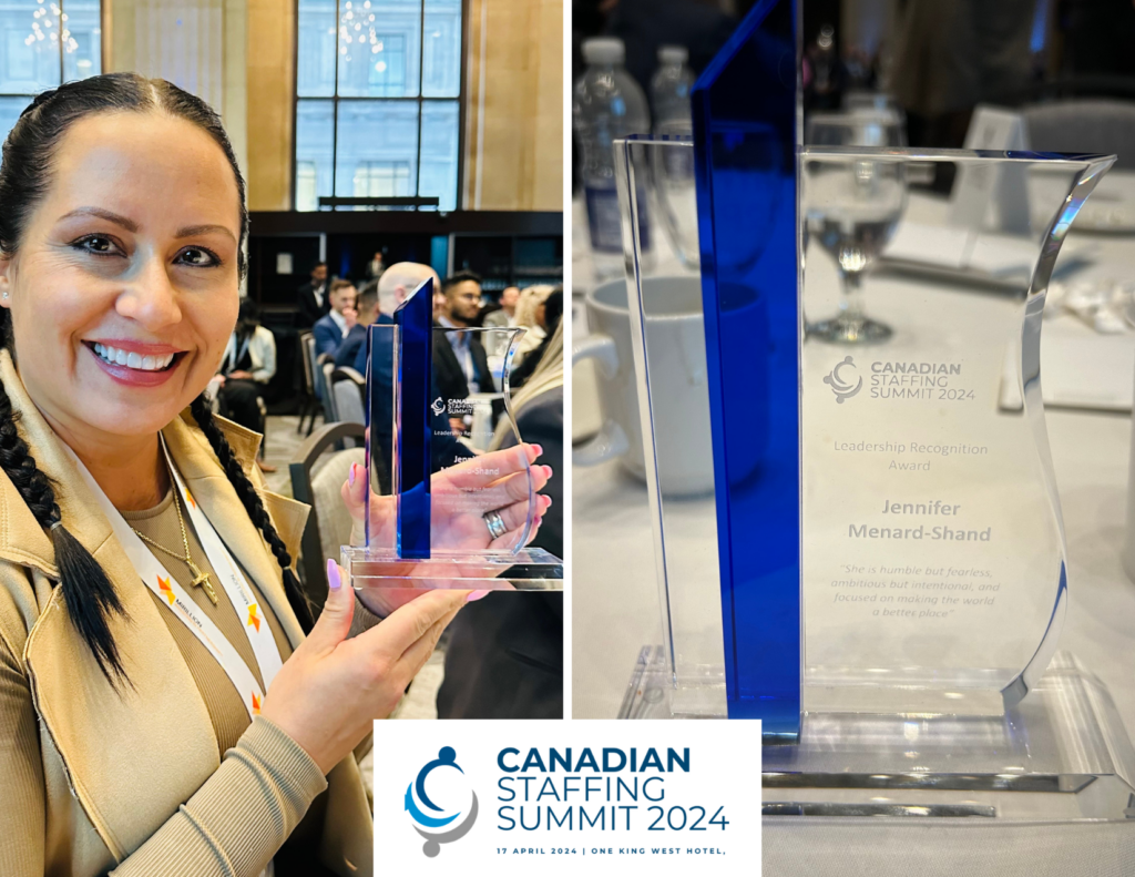 Jennifer Ménard Shand Wins Award at Canadian Staffing Summit 2024